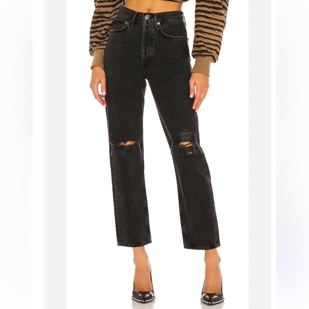 Agolde 90s mid ride loose jeans in smokestack